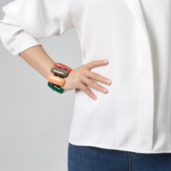 Akumi Bracelet résine bleu vert