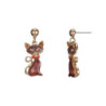 Rania Boucle d_oreille tige chat or