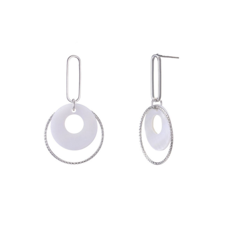 Saito Boucle d oreille blanc