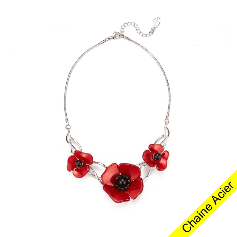 Kano Collier coquelicot