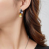 ARATA-Boucle d'oreille multicolore