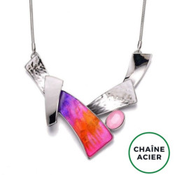 ARATA-Collier fuchsia