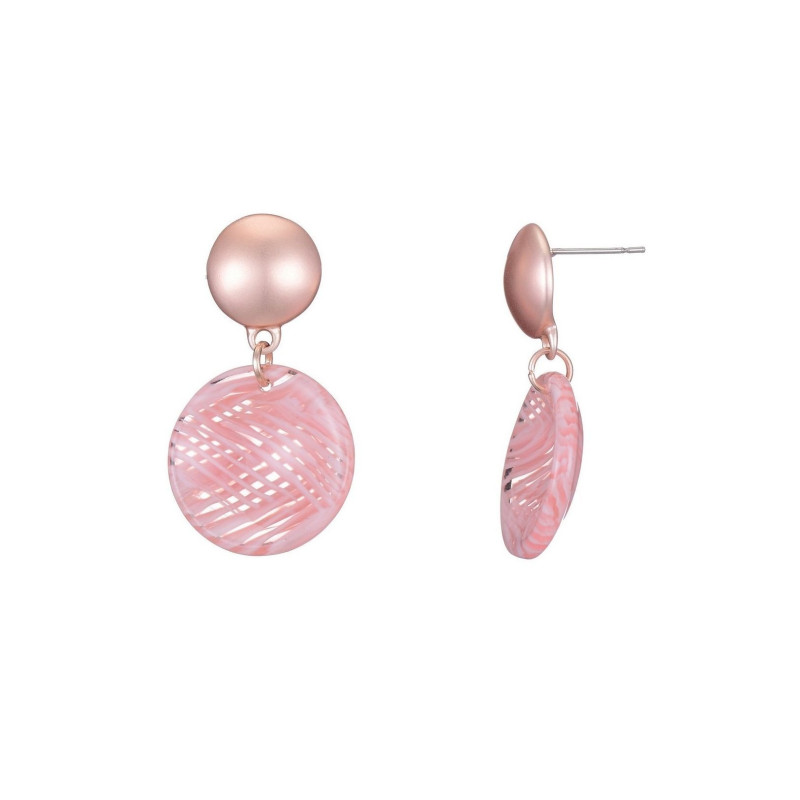 Furuta - Boucle d oreille doree rose