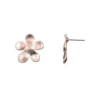 Gwenaelle-Boucle oreille tige dore rose