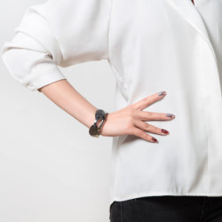 Iris-Bracelet elastique dore dore rose