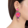 Lahya - Boucles d'oreilles clip rouge