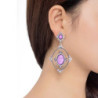 Lalya - Boucles d'oreilles clip violet