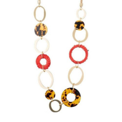 Sylene Sautoir doré léopard