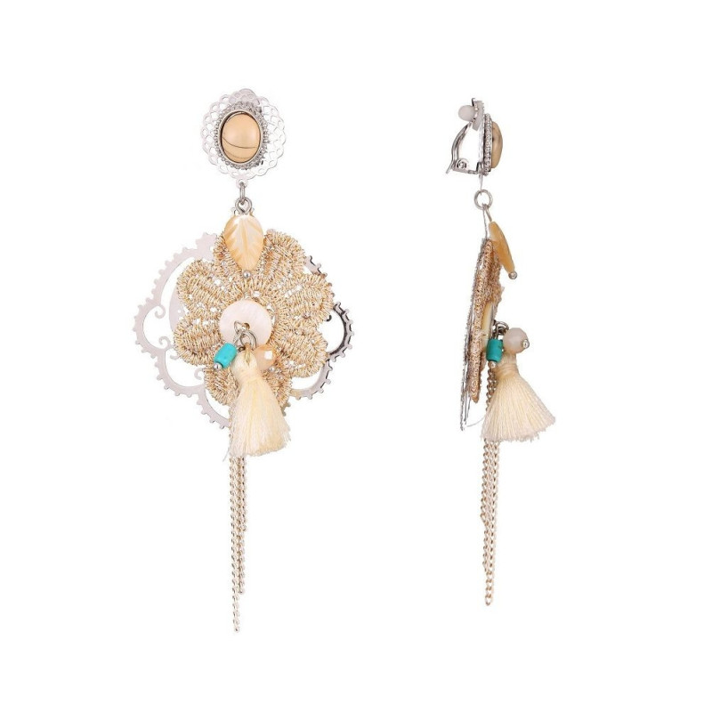 Lara - Boucles d'oreilles clip beige