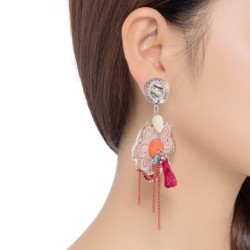 Lara - Boucles d'oreilles clip rouge