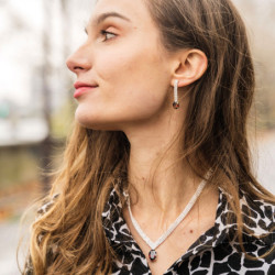 Winona Collier strass bordeaux