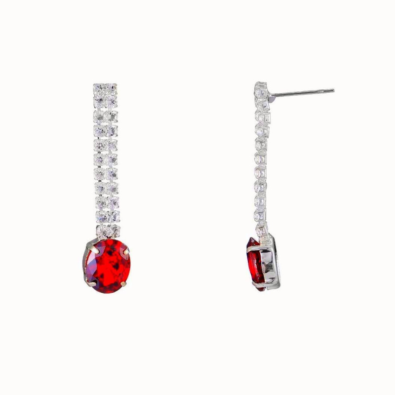 Winona Boucle oreille tige rouge