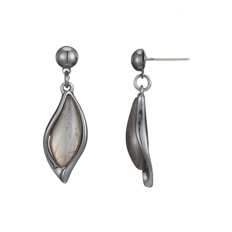 Barbora - Boucle d'oreille grise