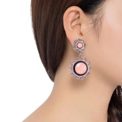 Doria - Boucle d'oreilles clip orange 2