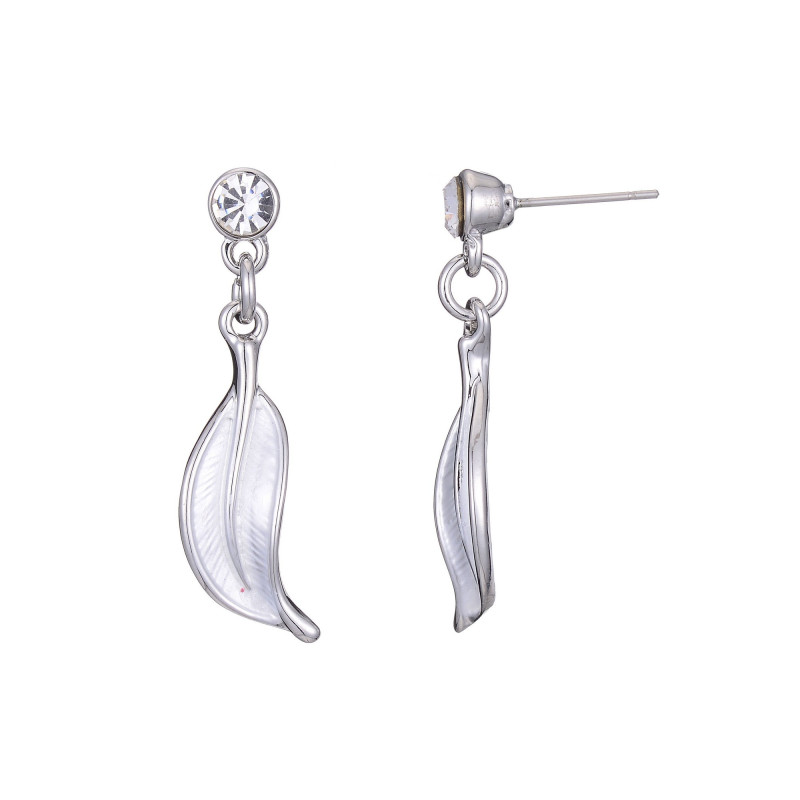 ABBIGAELLE-Boucle d'oreille tige blanche