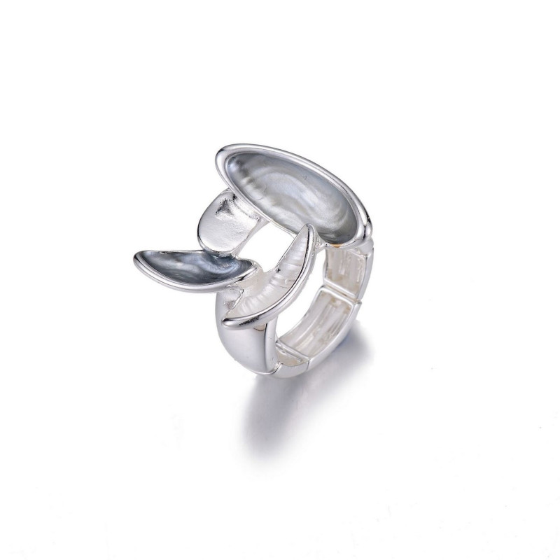 GWENDOLINE-Bague elastique argente