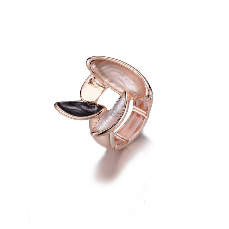 GWENDOLINE-Bague elastique dore rose