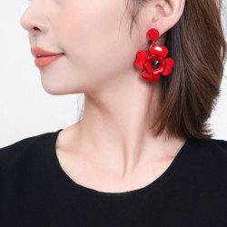 Kayly-Boucle d'oreille rouge
