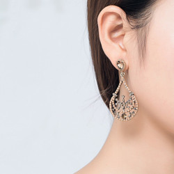 Lyne - boucles d'oreilles tige marron 2