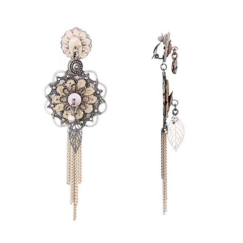 Ella - Boucles d'oreilles clip beige