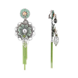 Ella - Boucles d'oreilles clip vert