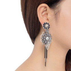 Ella - Boucles d'oreilles clip gris