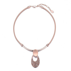 Georgina - Collier doré rose