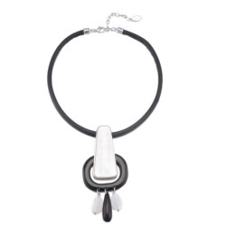 Barza - Collier noir et blanc