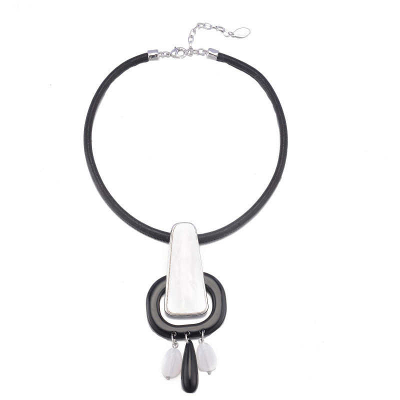 Barza - Collier noir et blanc