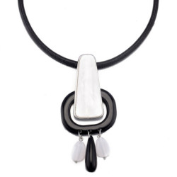 Barza - Collier noir et blanc