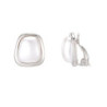 Sabra - Boucle d'oreille clip blanche