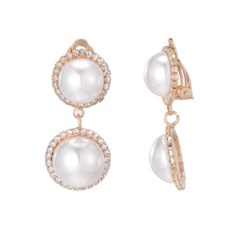 Sibille- Boucle d'oreille clip dorée