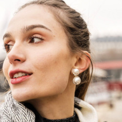 Sibille- Boucle d'oreille clip dorée