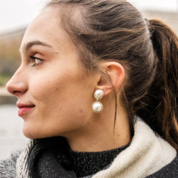 Sibille- Boucle d'oreille clip dorée