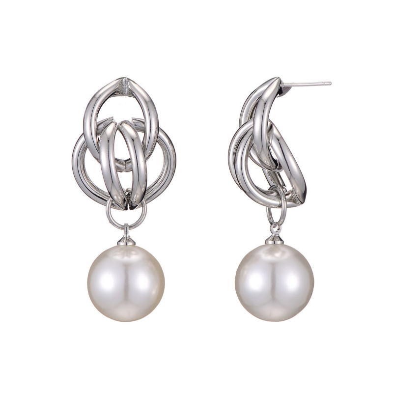 Saran - Boucle d'oreille blanche