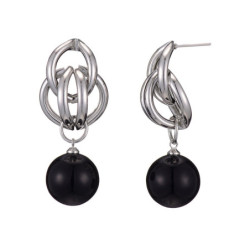 Saran - Boucle d'oreille noire