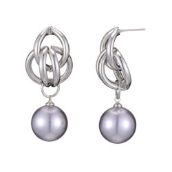 Saran - Boucle d'oreille grise