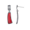 Armance - Boucle d'oreille tige rouge