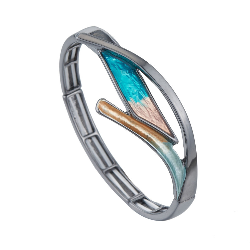 Armance - Bracelet elastique rose gris