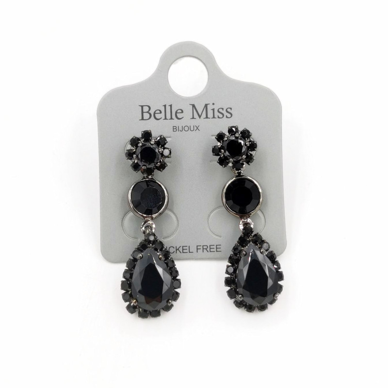 Wica - Boucle d'oreille tige noire