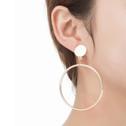 Ines - Boucles d'oreilles clip dorée