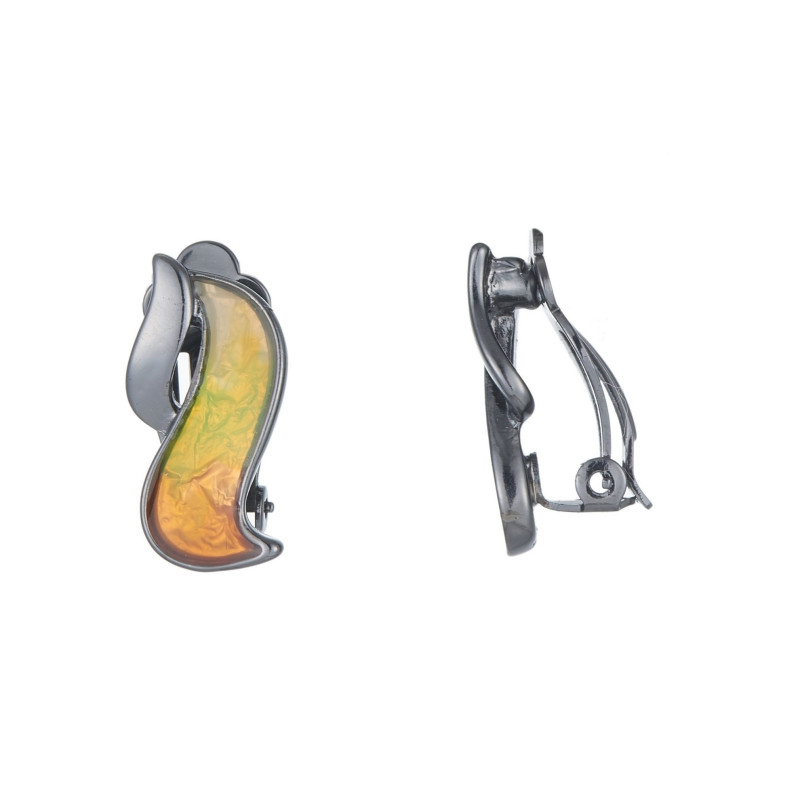 Aubane - Boucle d'oreille clip jaune