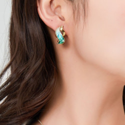 Aubane - Boucle d'oreille clip violette