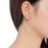 Esra5 - Boucles d'oreilles clip argenté