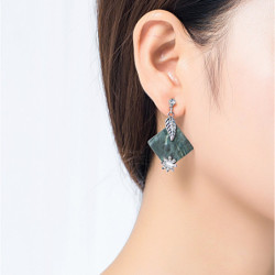 Lhana - Boucles d'oreilles tige noir 2