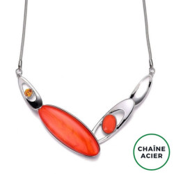 Agathe - Collier orange