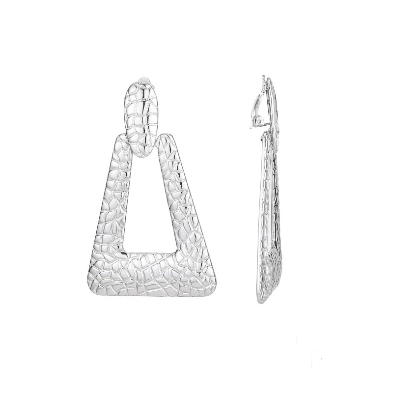 Gusta - Boucle d'oreille clip argentée