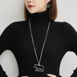 Oluchi - Boucle d'oreille crochet argentée